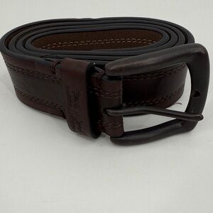 Levi's Dark Brown Double Stitch Synthetic Leather Belt Size 34-36